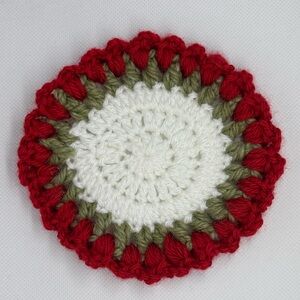 Handmade Rose Crochet Coaster